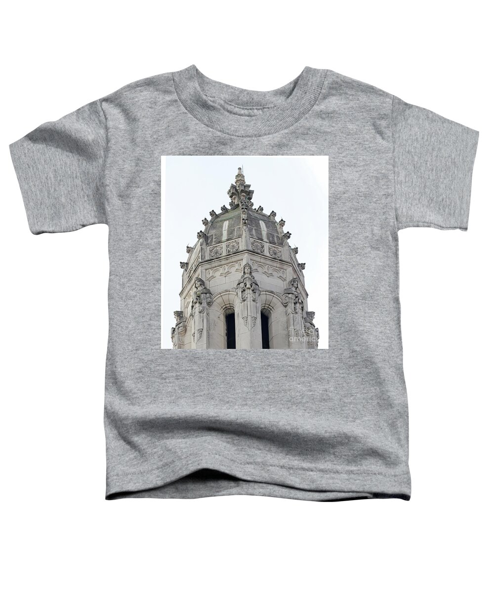 Our Toddler T-Shirt featuring the photograph Rosary Cathedral Bell Tower Toledo Ohio 9268 by Jack Schultz
