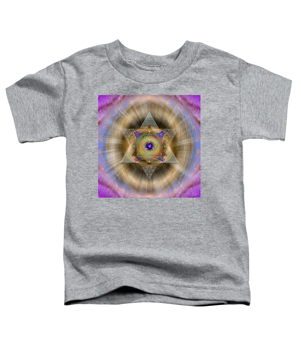 Endre Toddler T-Shirt featuring the digital art Sacred Geomtry 782 by Endre Balogh