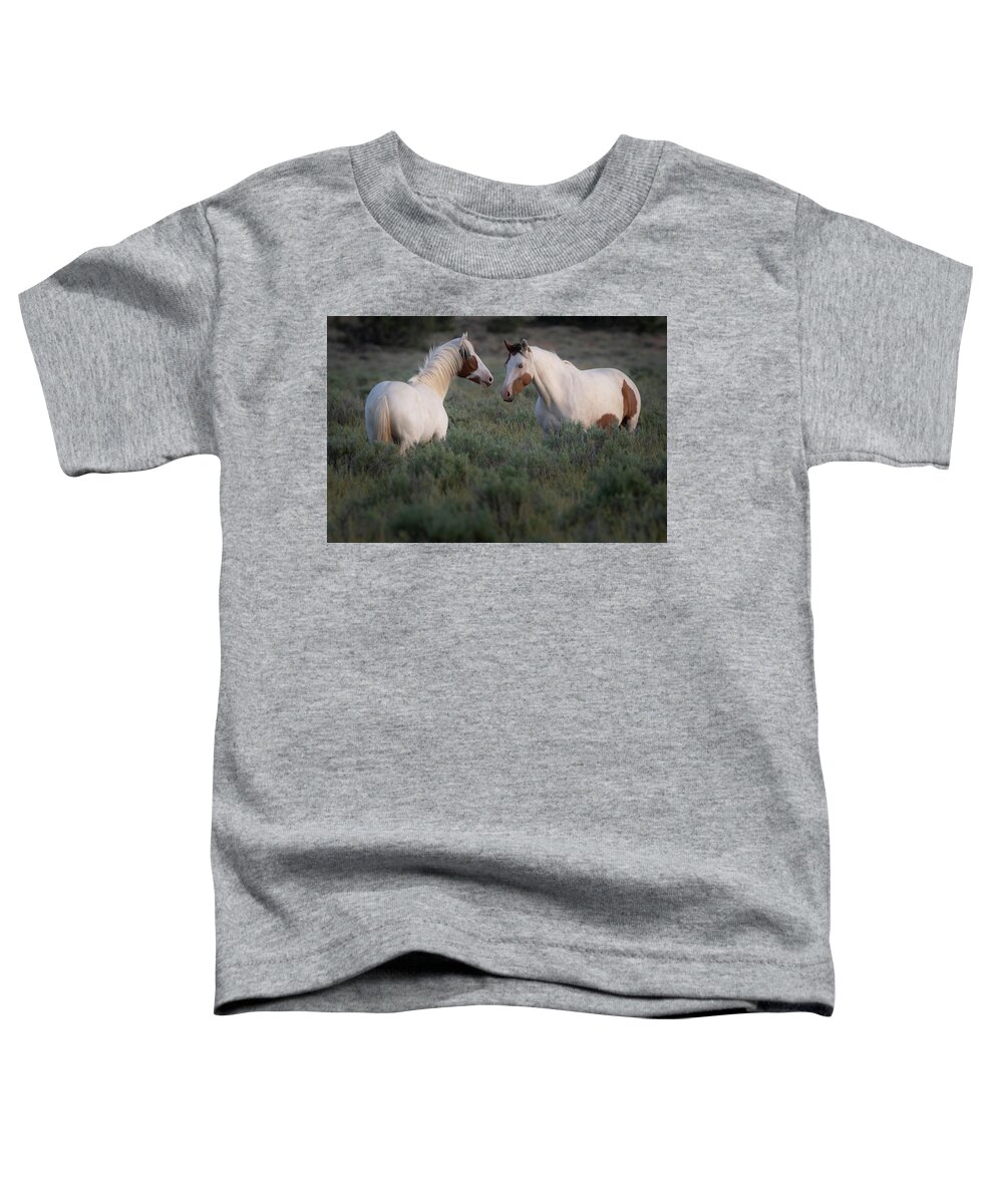 Wild Horses Toddler T-Shirt featuring the photograph Sagebrush Angels by Mary Hone