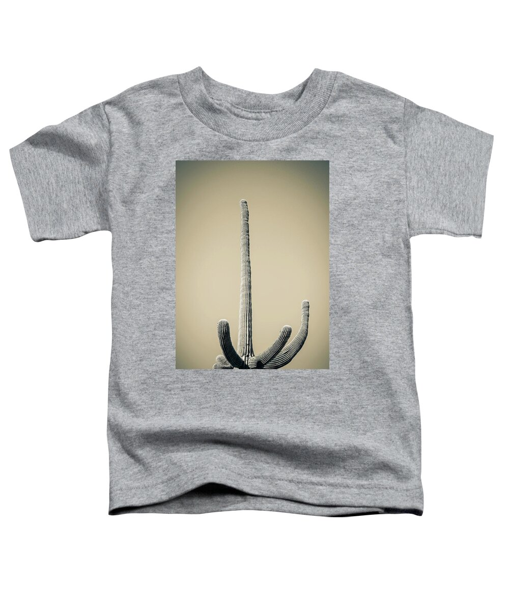 Atmospheric Toddler T-Shirt featuring the photograph Saguaro Sepia by Jennifer Wright