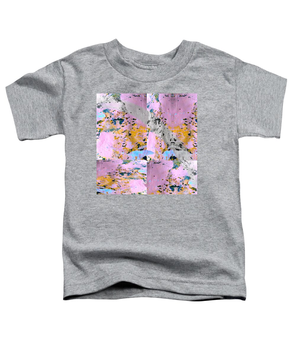 Big Square Abstract Toddler T-Shirt featuring the mixed media Satellite Map Abstract by Lorena Cassady