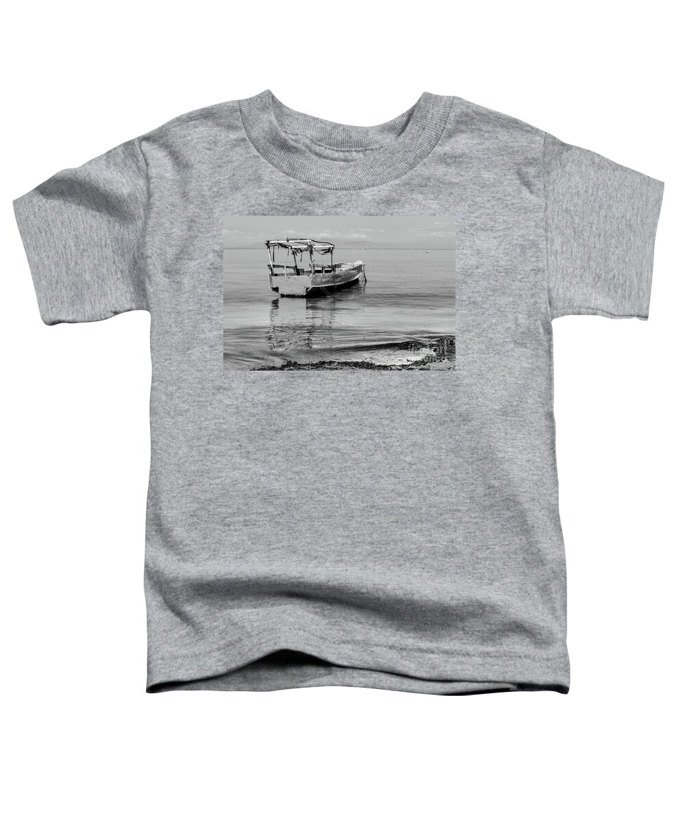 Boat Toddler T-Shirt featuring the photograph Scene from Timor-Leste 34bw by Werner Padarin