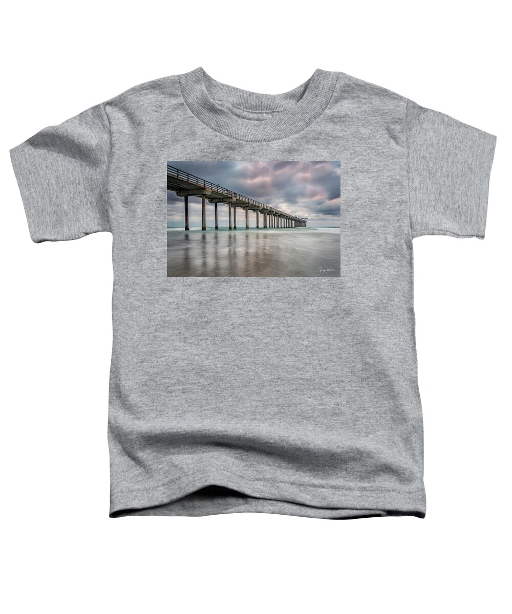 Gary Johnson Toddler T-Shirt featuring the photograph Scripps Pier by Gary Johnson
