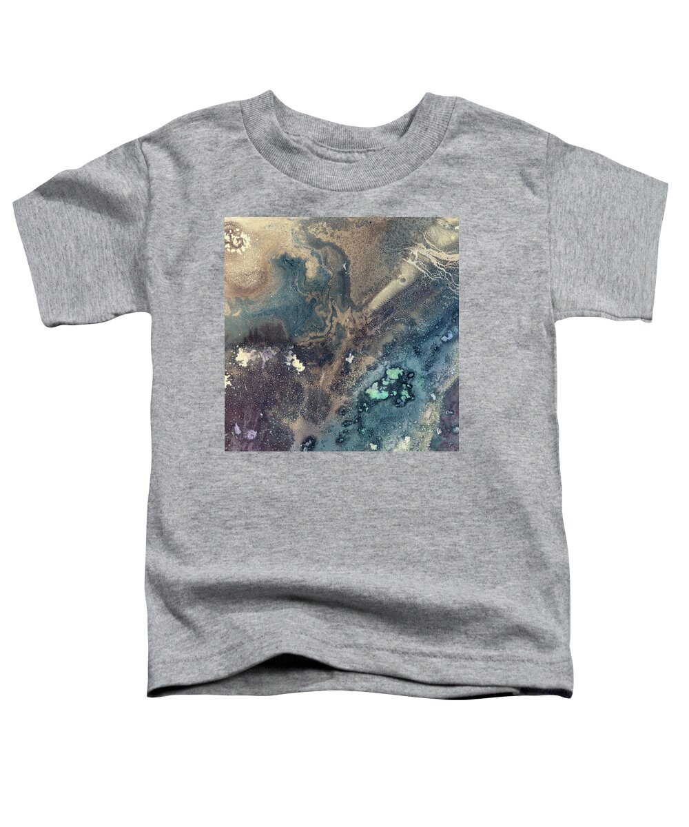 Crystals Toddler T-Shirt featuring the painting Sea Salt Sand An Ocean Wave Beach Art Abstract Watercolor by Irina Sztukowski