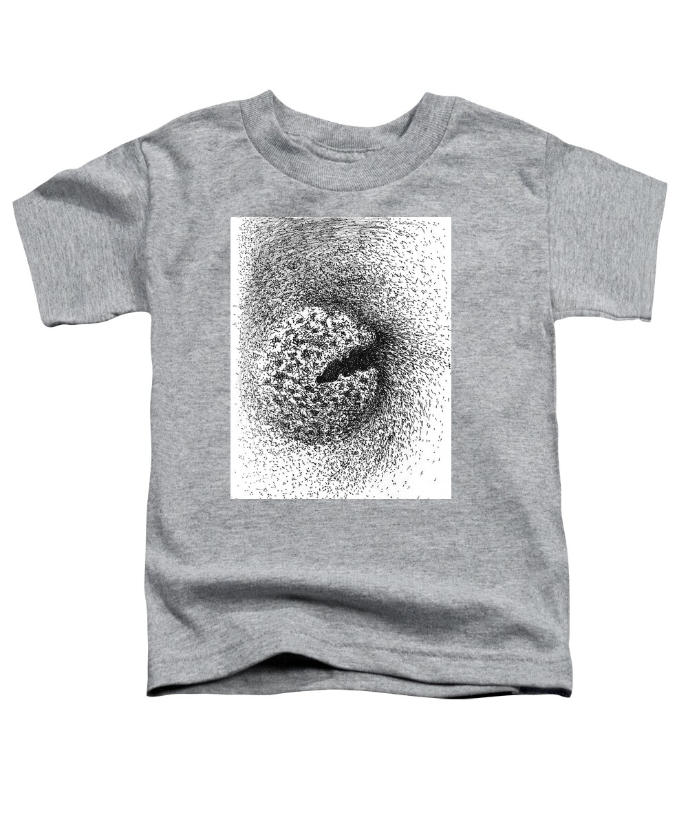 Seed Toddler T-Shirt featuring the drawing Seedpod Too by Franci Hepburn
