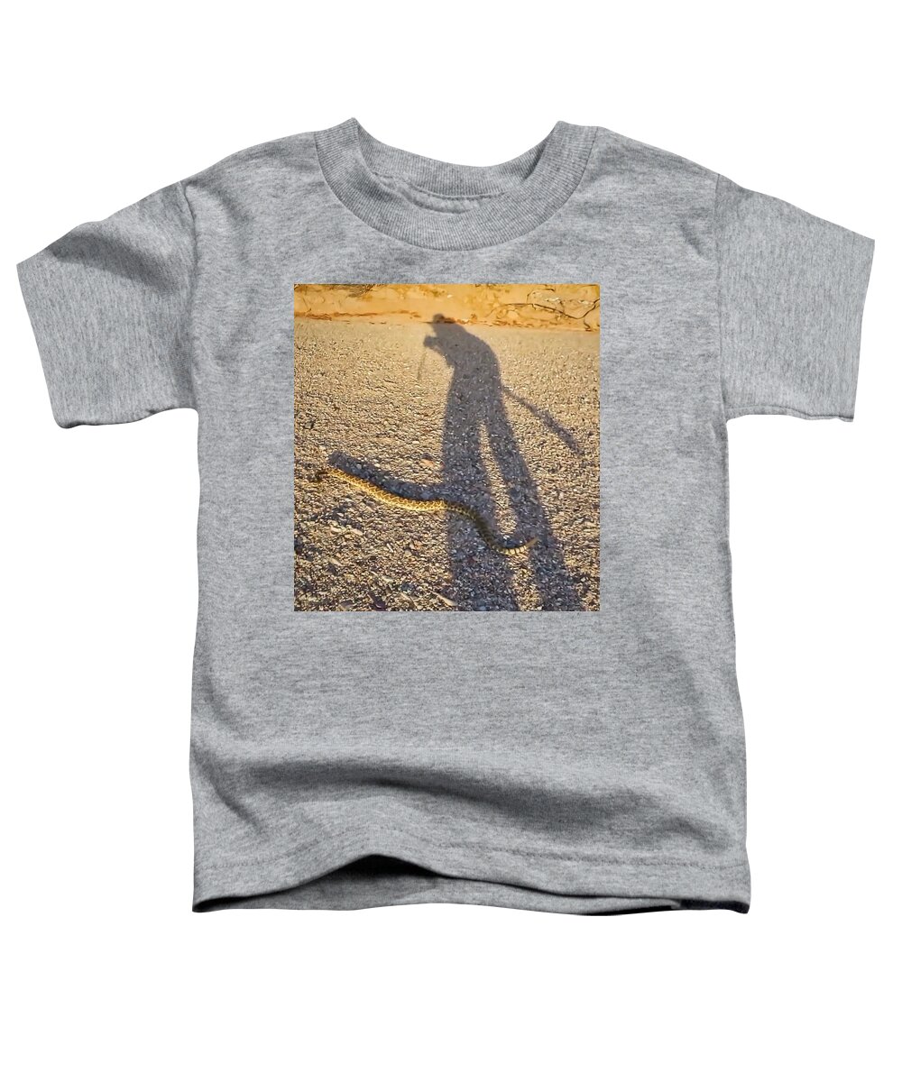 Arizona Animals Toddler T-Shirt featuring the photograph Shadowing Snake by Judy Kennedy