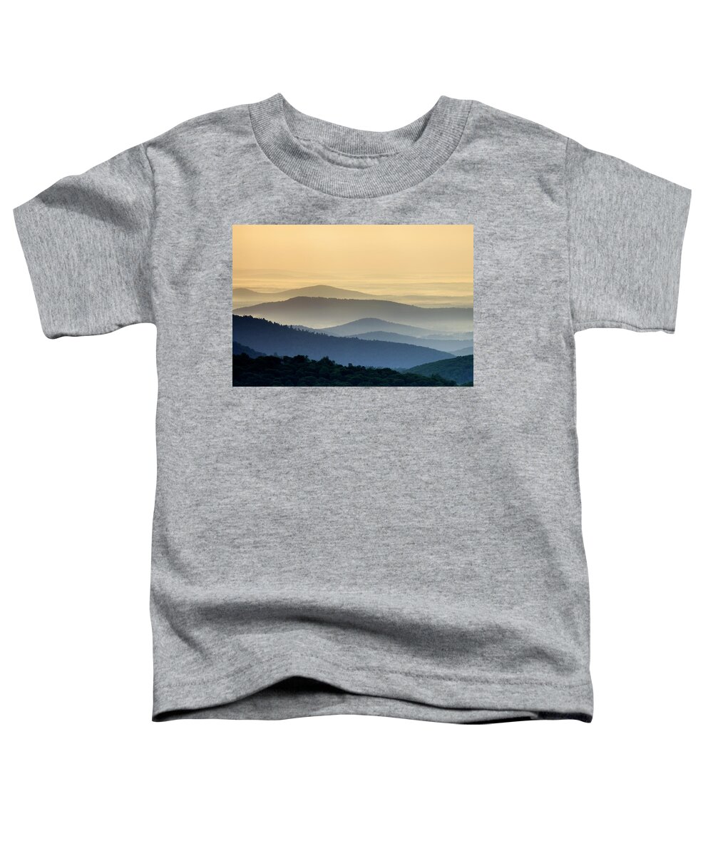 Shenandoah National Park Toddler T-Shirt featuring the photograph Shenandoah National Park Mountain Scene by Brendan Reals