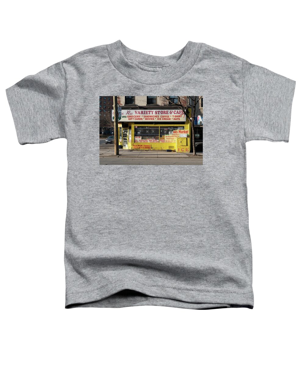 Urban Toddler T-Shirt featuring the photograph Shunshine Shop by Kreddible Trout
