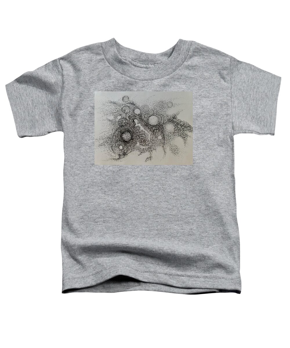 Dust Toddler T-Shirt featuring the drawing Singing Dust by Franci Hepburn