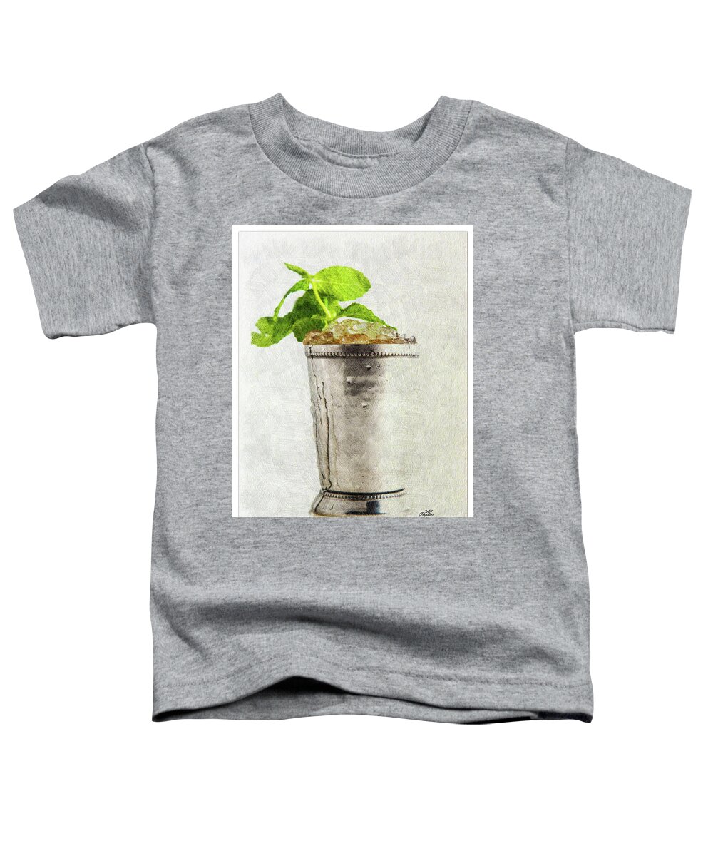 Cocktail Toddler T-Shirt featuring the digital art Single Mint Julep by CAC Graphics