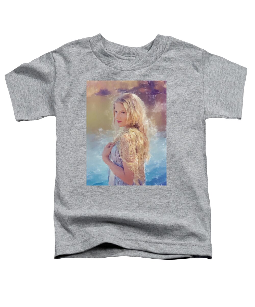  Toddler T-Shirt featuring the painting Sister Golden Hair by Gary Arnold