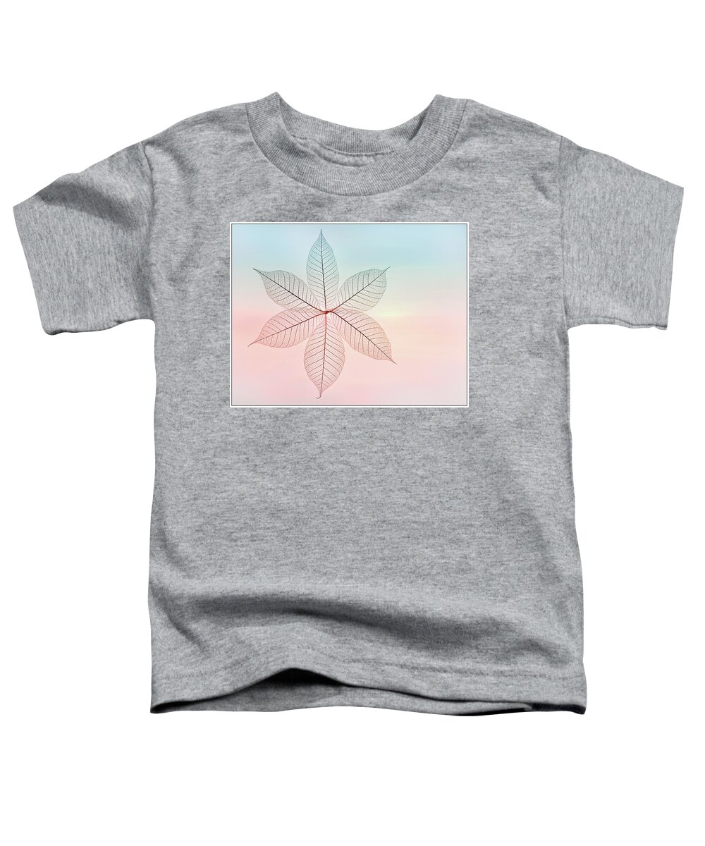 Skeleton Leaves Toddler T-Shirt featuring the photograph Skeleton Leaves Floral Portrait by Sylvia Goldkranz