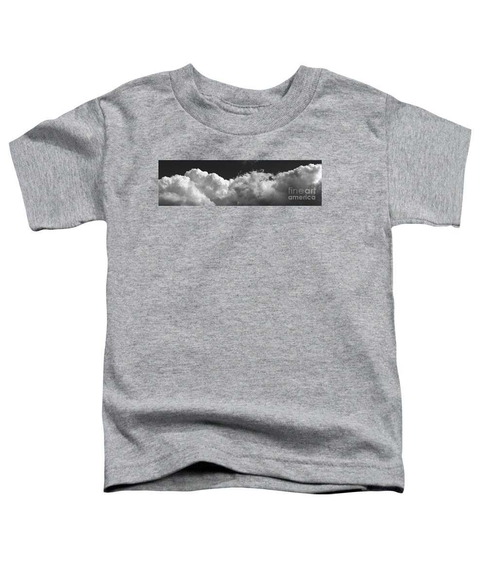 ​black And White Toddler T-Shirt featuring the photograph Skywide Clouds by Tony Lee