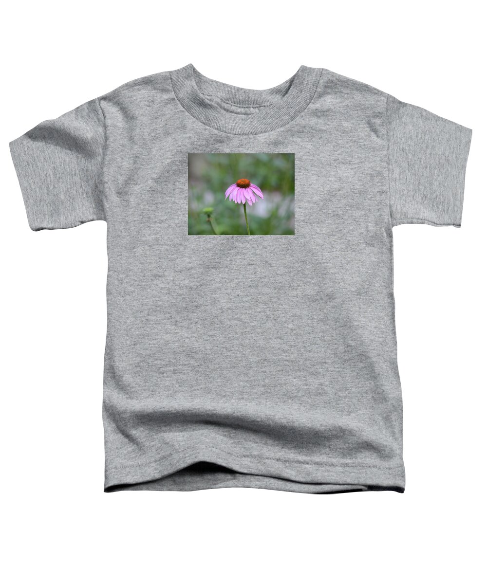 Pink Toddler T-Shirt featuring the photograph Solitary Cone Flower by Whispering Peaks Photography