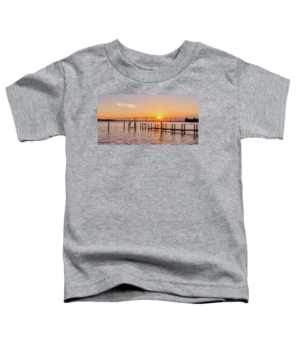 Maryland Toddler T-Shirt featuring the photograph Solomons Island Sunset by Donna Twiford