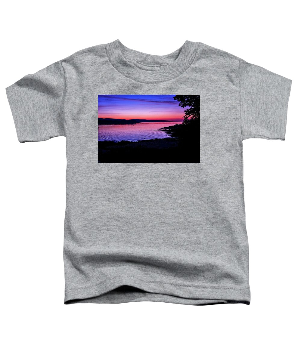 South Freeport Harbor Maine Toddler T-Shirt featuring the photograph Southwest Harbor Sunrise by Tom Singleton