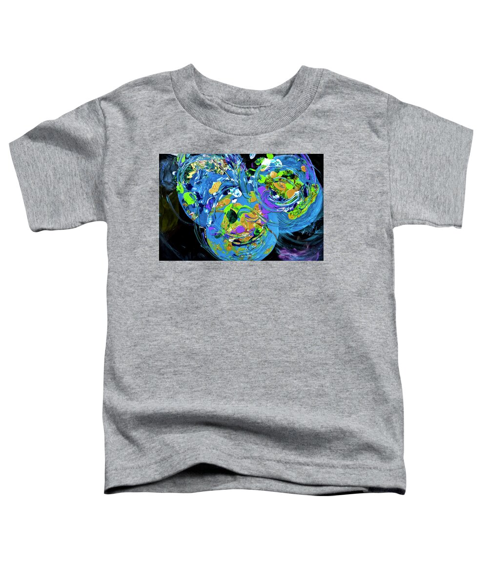 Wall Art Toddler T-Shirt featuring the painting Space Dance by Ellen Palestrant