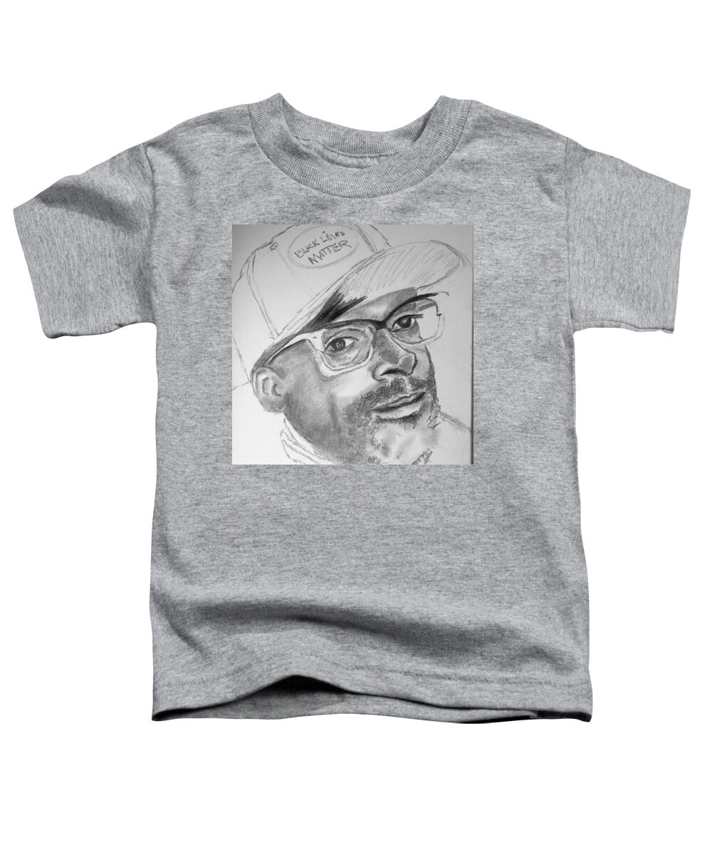  Toddler T-Shirt featuring the drawing Spike by Angie ONeal