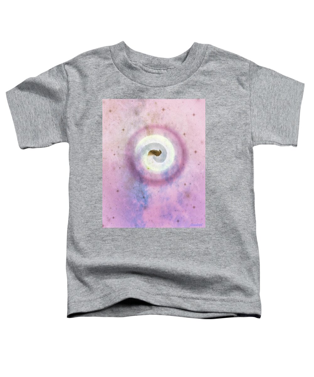 Spiral Toddler T-Shirt featuring the digital art Spiral Original Pink by Auranatura Art