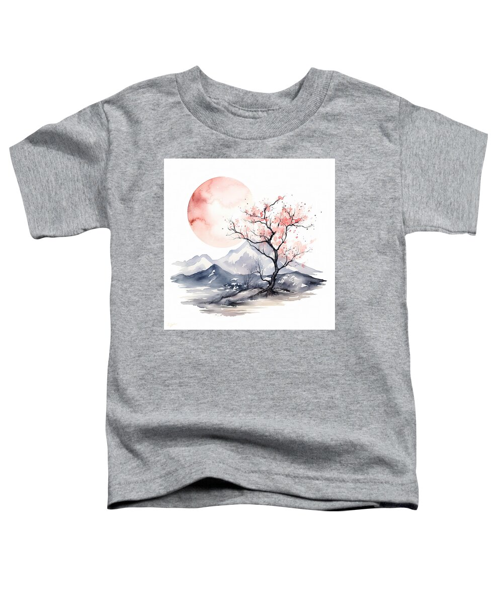 Four Seasons Toddler T-Shirt featuring the digital art Spring Art - Cherry Blossoms Art by Lourry Legarde
