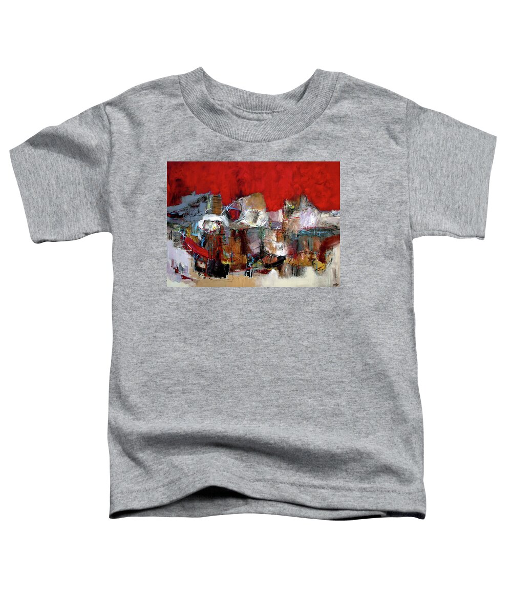 Abstract Toddler T-Shirt featuring the painting Spring Muse by Jim Stallings