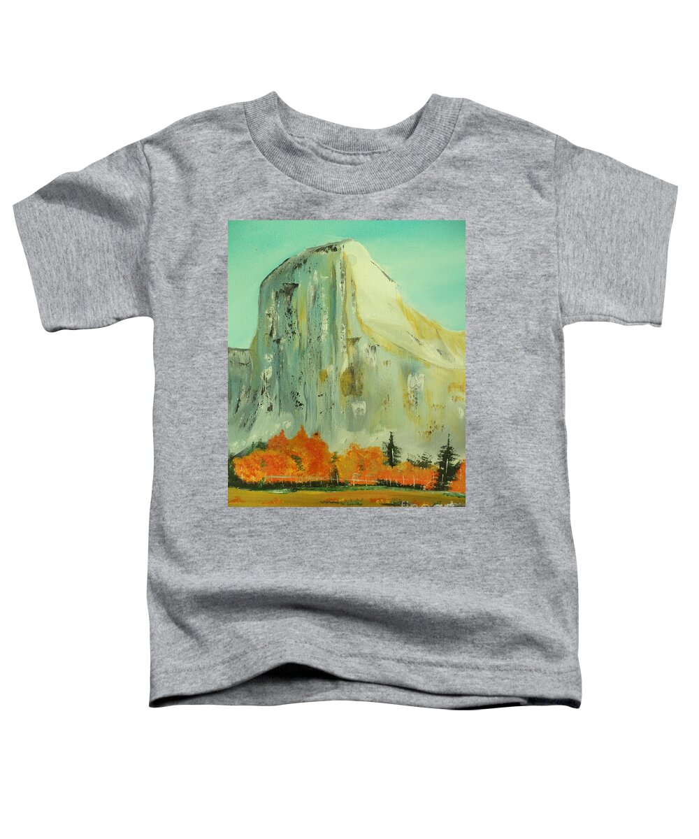 Landscape Toddler T-Shirt featuring the painting Cowboy Hat Mountain Painting # 344 by Donald Northup