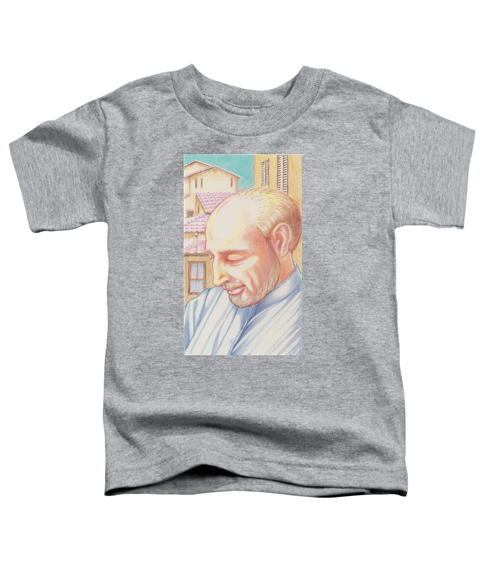 St. Ignatius Toddler T-Shirt featuring the drawing St. Ignatius at Prayer in Rome by William Hart McNichols