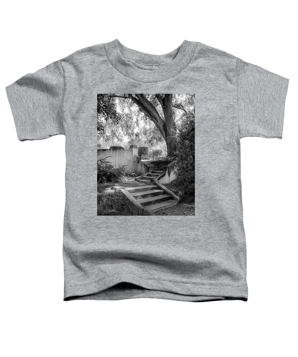 Black And White Toddler T-Shirt featuring the photograph Stairway to Heaven by Shara Abel