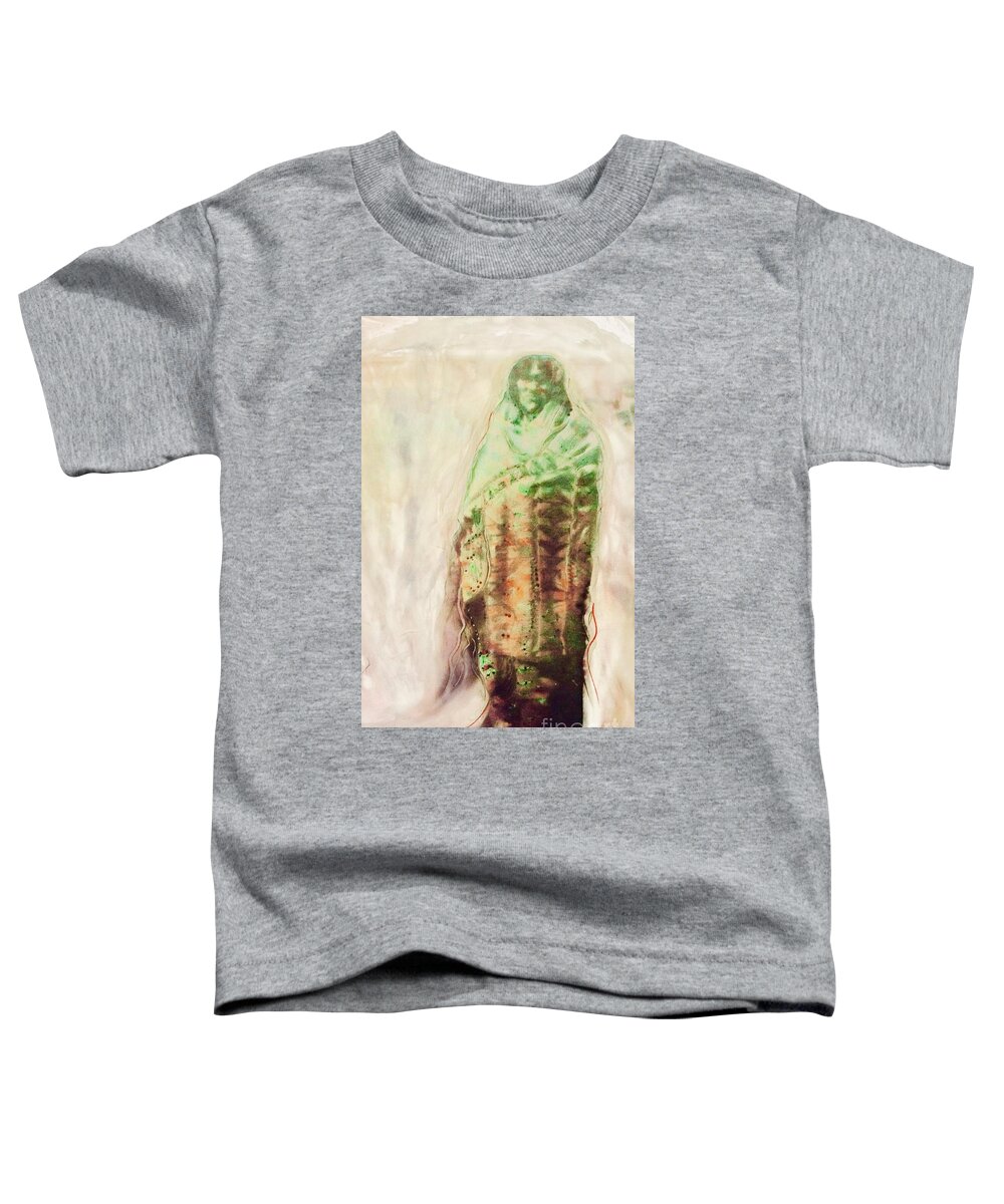 Native Native American First Nations Aboriginal Indigenous Global Culture Survival Toddler T-Shirt featuring the painting Standing in the Shadows by FeatherStone Studio Julie A Miller