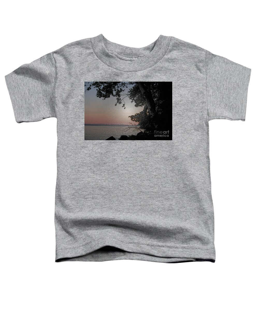 Sunset Toddler T-Shirt featuring the photograph Sunset on Lake Winnipeg by Mary Mikawoz