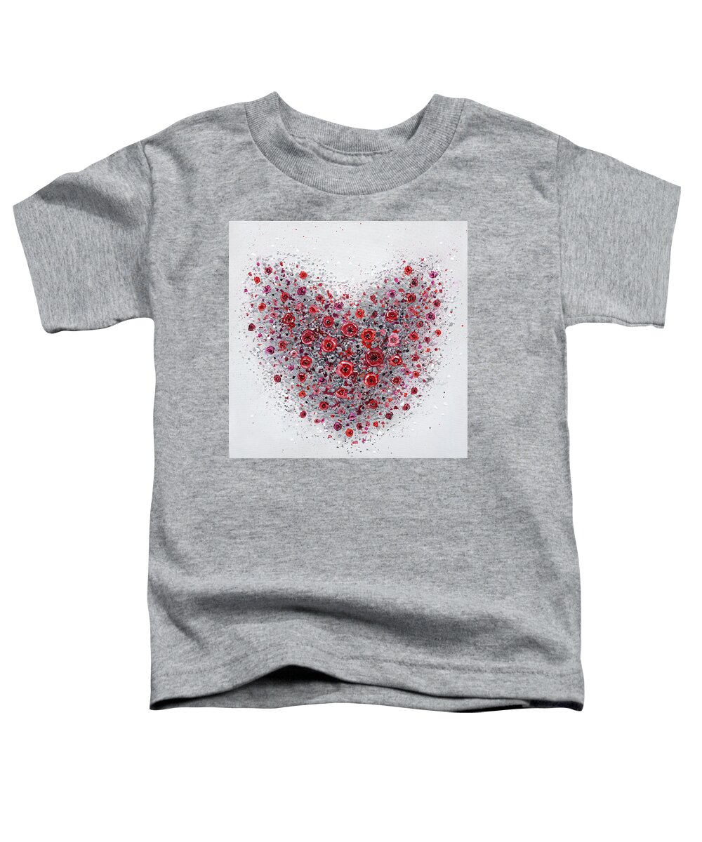 Heart Toddler T-Shirt featuring the painting Sweet Hearted by Amanda Dagg