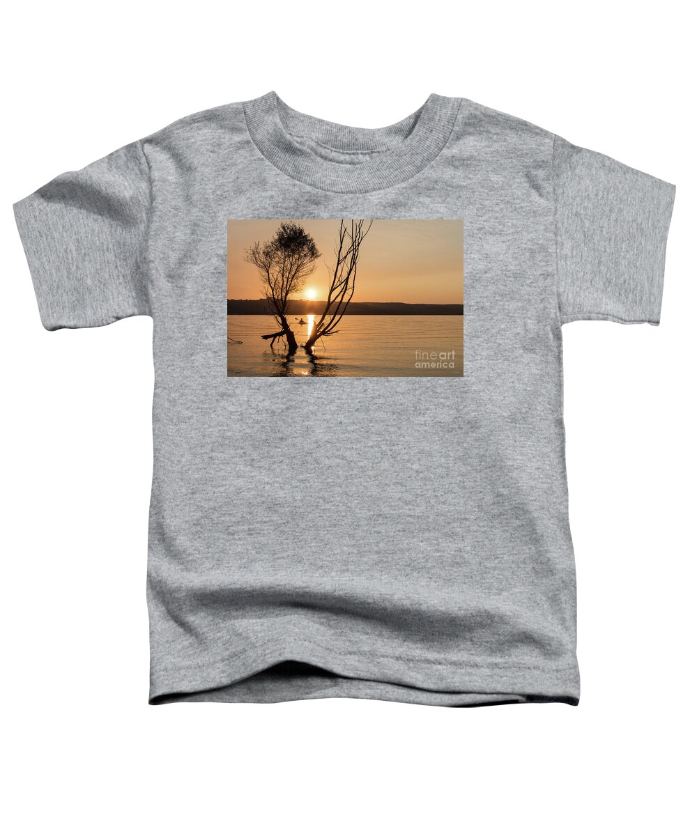 Branson Toddler T-Shirt featuring the photograph Table Rock Sunrise Kayaking by Jennifer White
