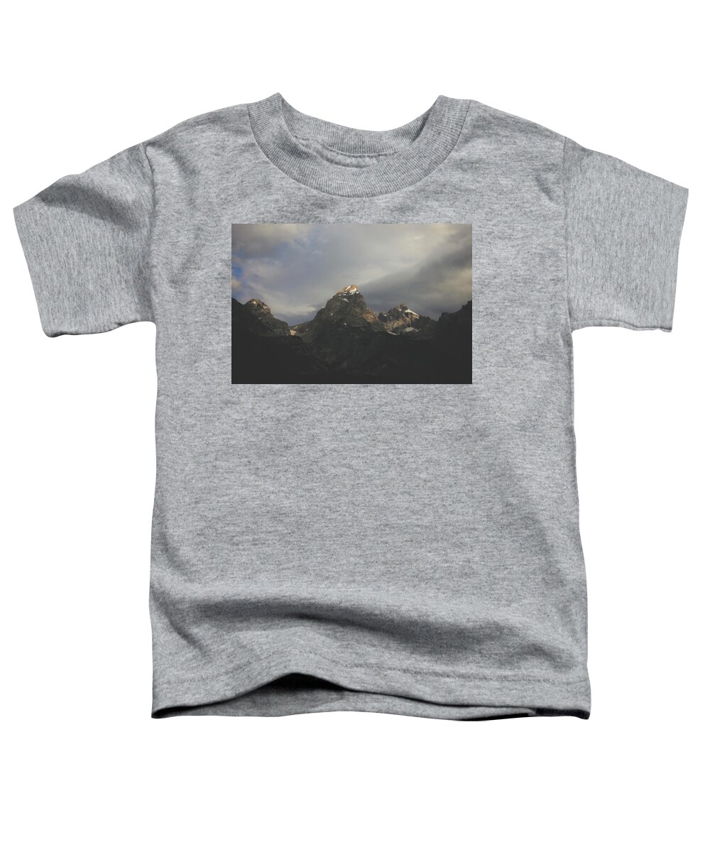 Mountain Toddler T-Shirt featuring the photograph Teton Triple Threat by Go and Flow Photos