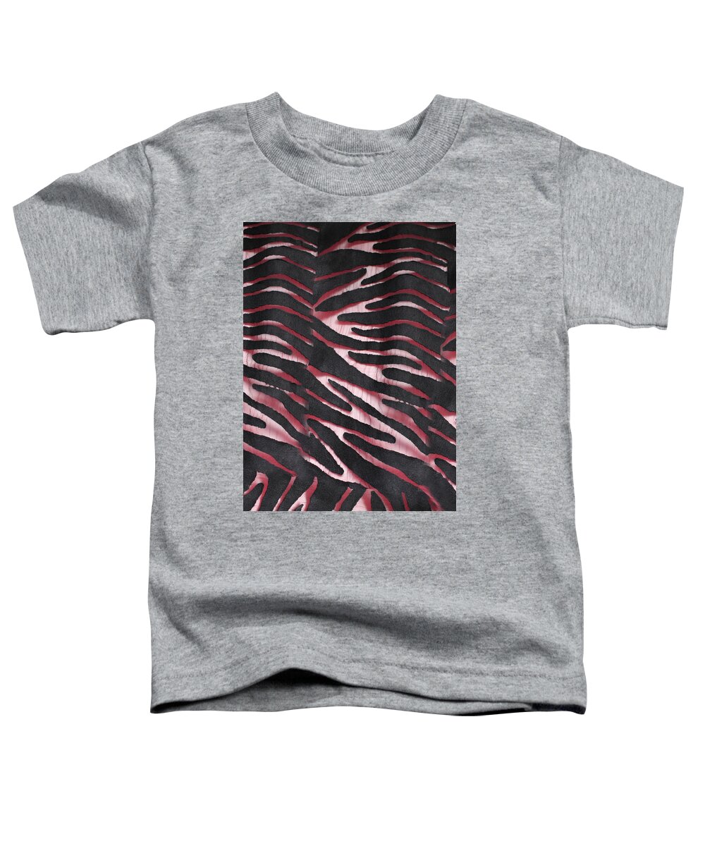 Russian Artists New Wave Toddler T-Shirt featuring the tapestry - textile Textile Abstract Zebra by Marina Shkolnik