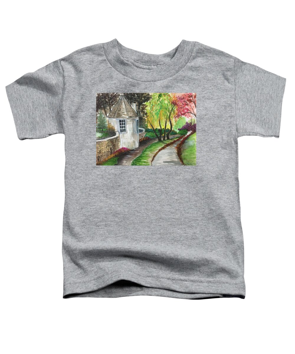 Thames Pass Toddler T-Shirt featuring the painting Thames Pass by Roxy Rich