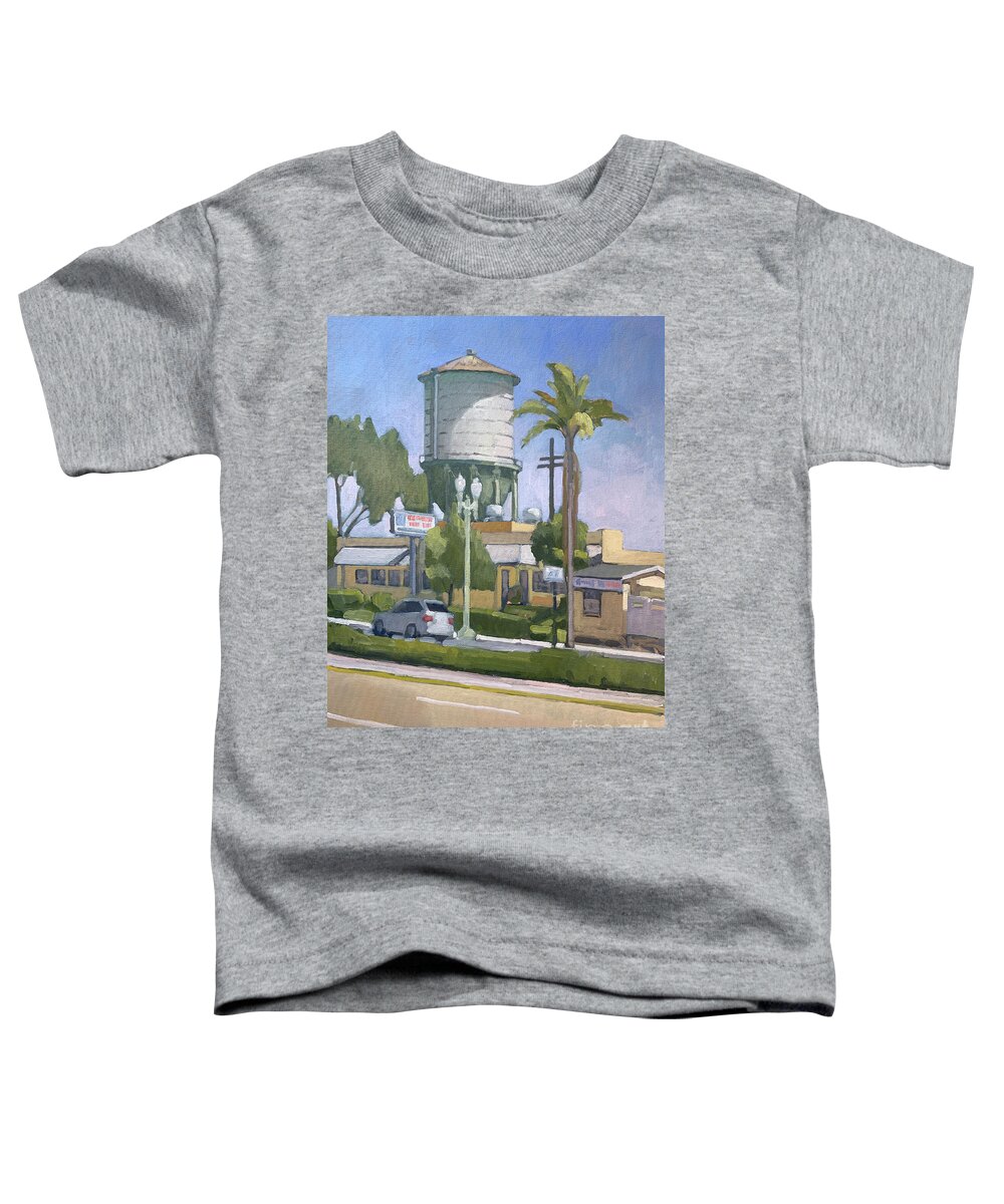 North Park Toddler T-Shirt featuring the painting The Chicken Pie Shop, San Diego by Paul Strahm