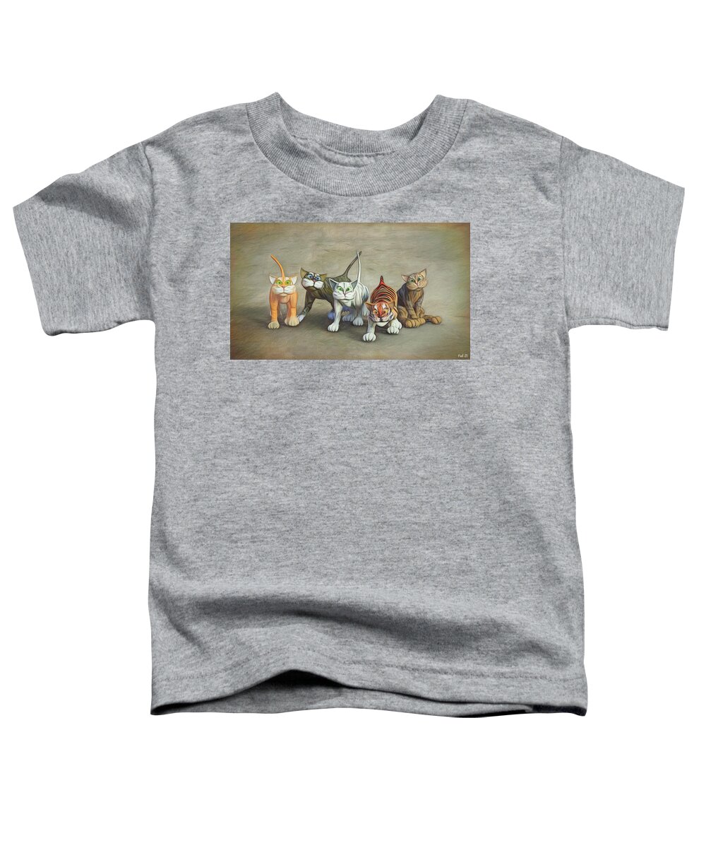 3d Toddler T-Shirt featuring the digital art The Clan by Jutta Maria Pusl
