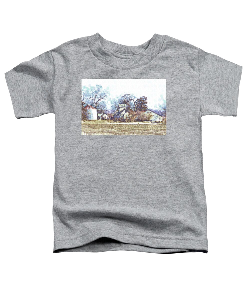 Farm Toddler T-Shirt featuring the digital art The Family Farm by Kirt Tisdale