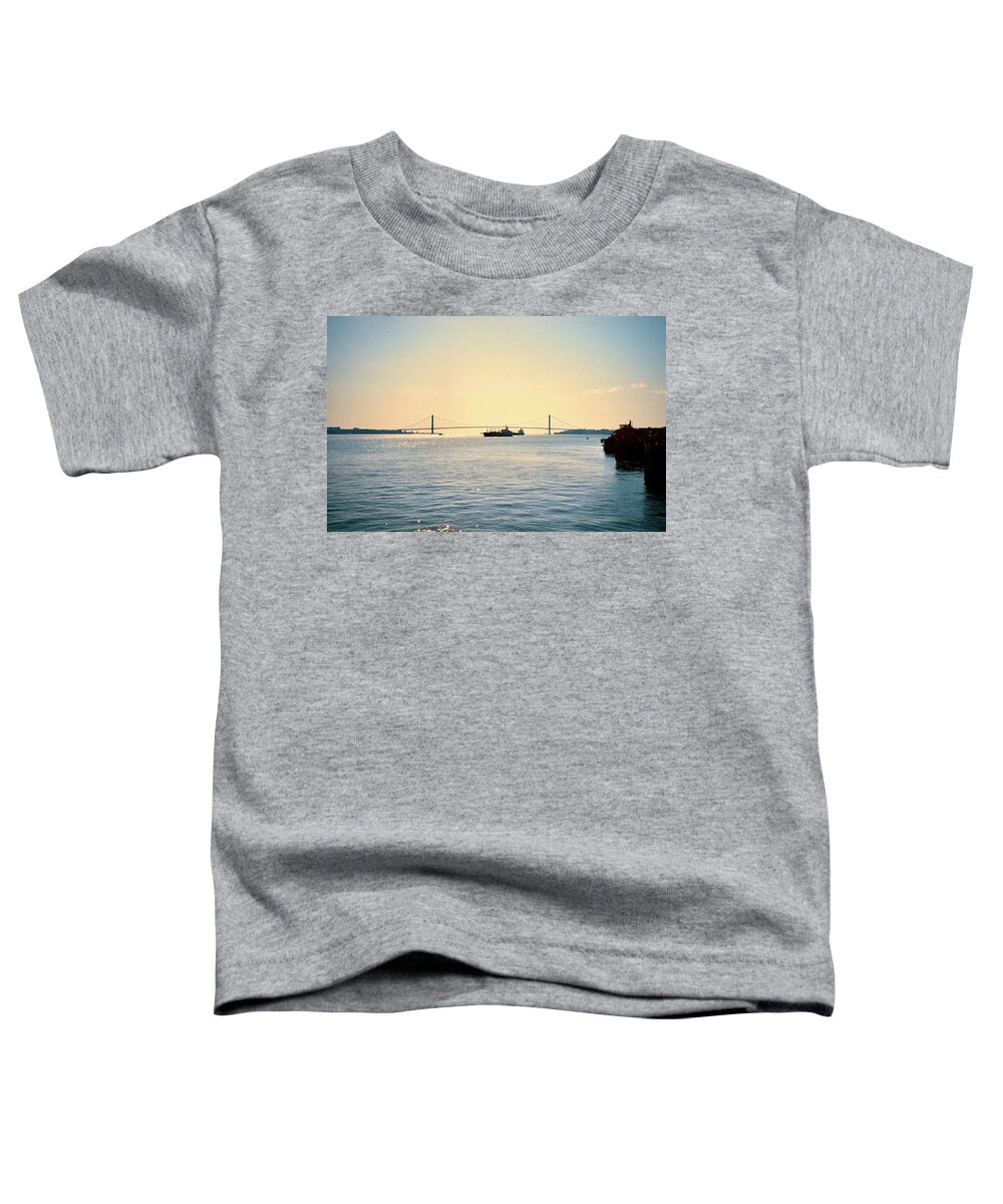 Golden Gate Toddler T-Shirt featuring the photograph The Golden Gate Bridge 1984 by Gordon James