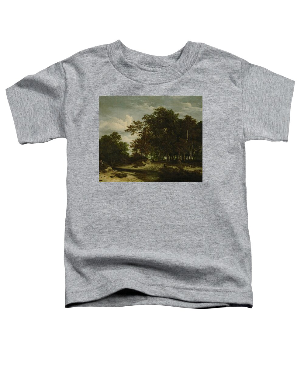 Antique Toddler T-Shirt featuring the painting The Great Forest Jacob van Ruisdael by MotionAge Designs
