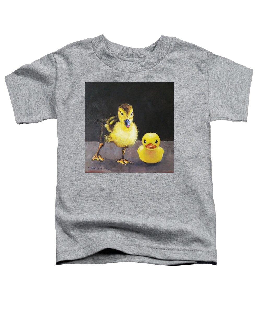 Duck Toddler T-Shirt featuring the painting The Imposter by Jean Cormier