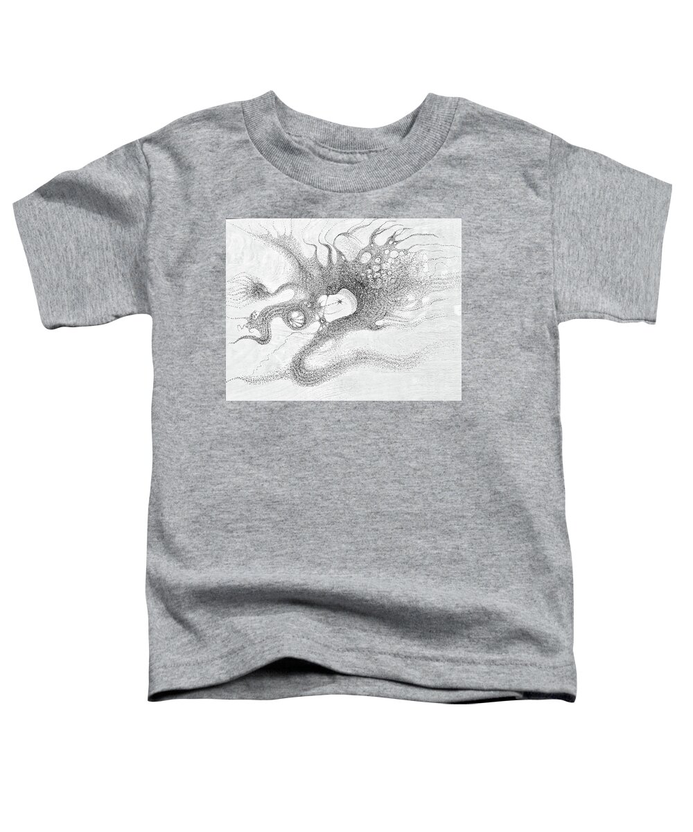 Storm Toddler T-Shirt featuring the drawing The Kite by Franci Hepburn