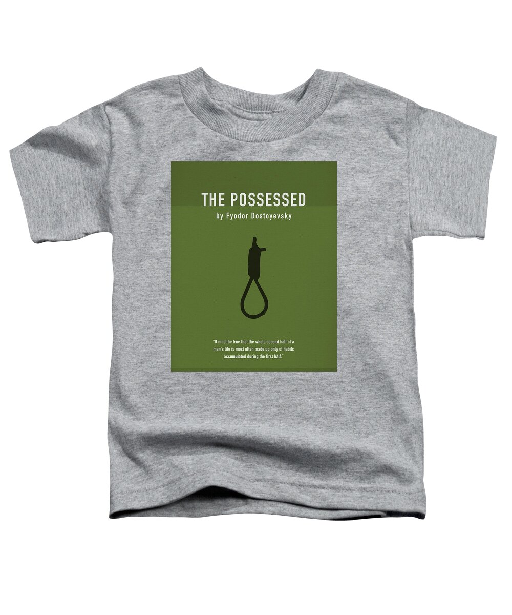 The Possessed Toddler T-Shirt featuring the mixed media The Possessed by Fyodor Dostoyevsky Greatest Book Series 094 by Design Turnpike