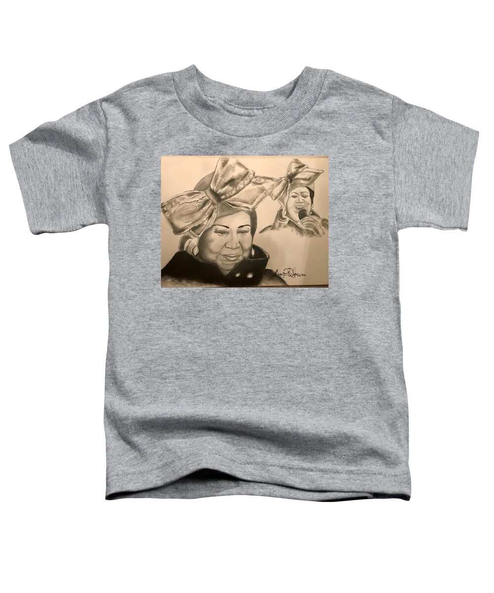  Toddler T-Shirt featuring the drawing The Queen by Angie ONeal