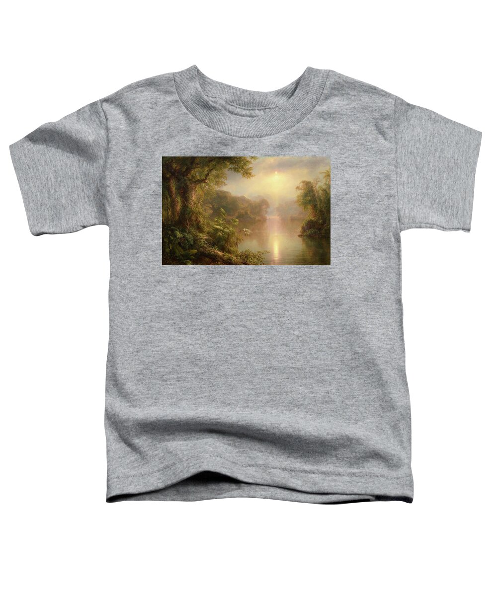 Frederic Edwin Church Toddler T-Shirt featuring the painting The River of Light, c. 1877 by Frederic Edwin Church