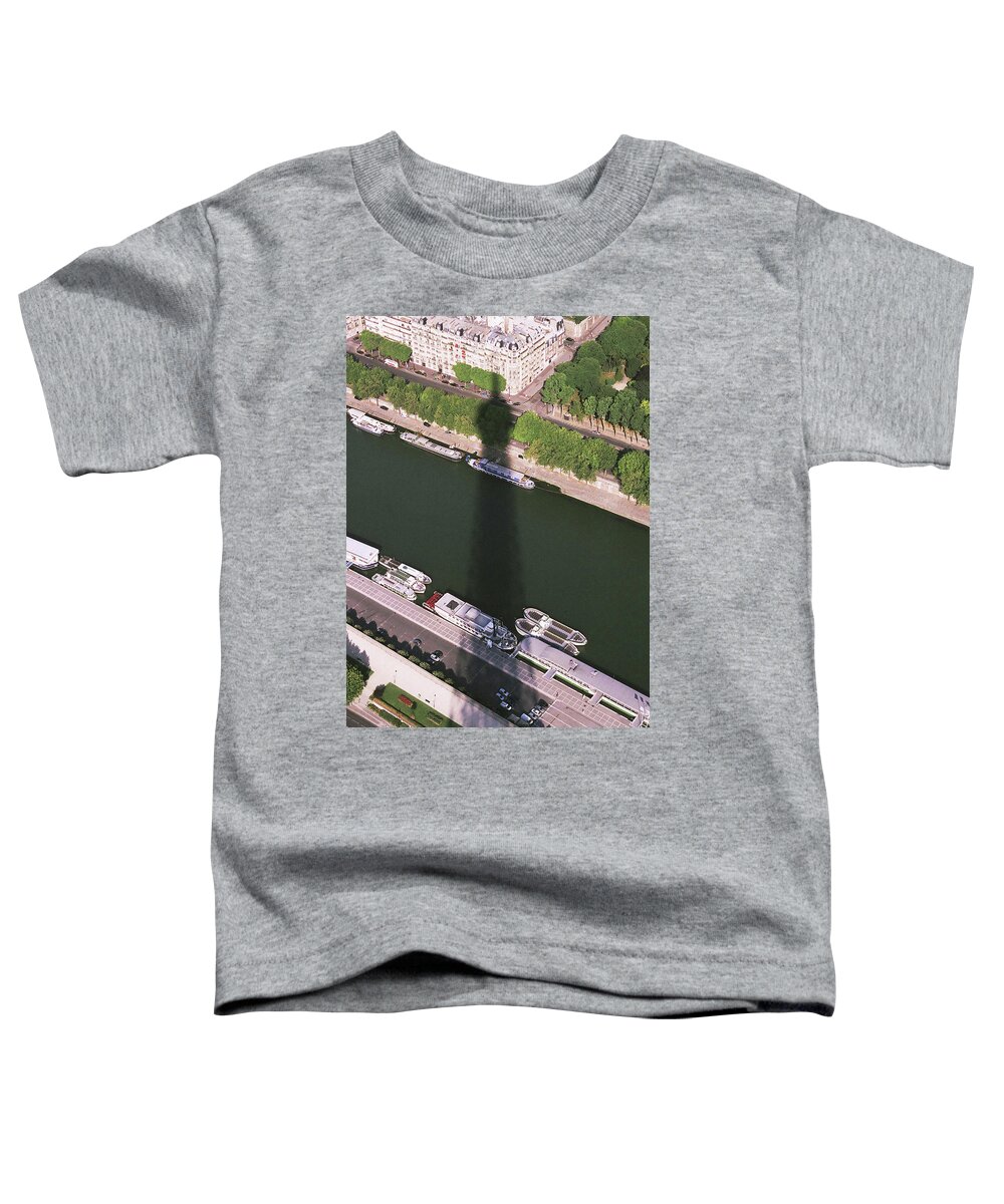 France Toddler T-Shirt featuring the photograph The Shadow of the Tower by Jim Feldman