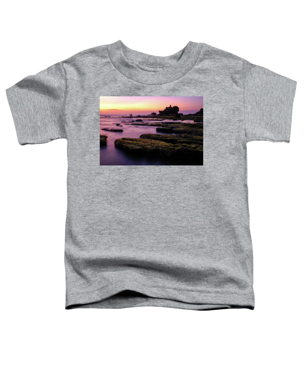 Tanah Lot Toddler T-Shirt featuring the photograph The Temple By The Sea - Tanah Lot Sunset, Bali by Earth And Spirit