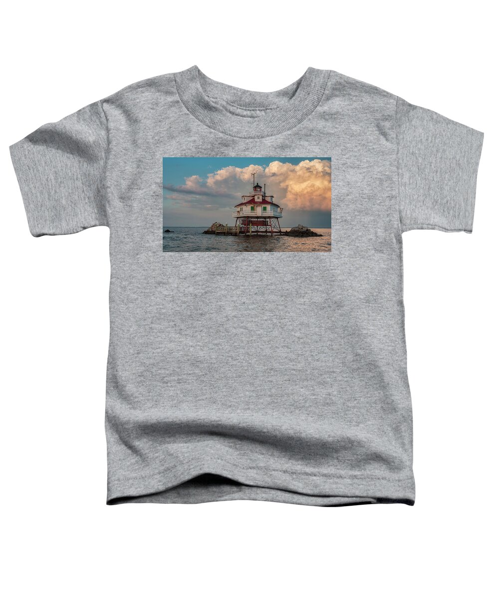Maryland Toddler T-Shirt featuring the photograph Thomas Point Light by Robert Fawcett