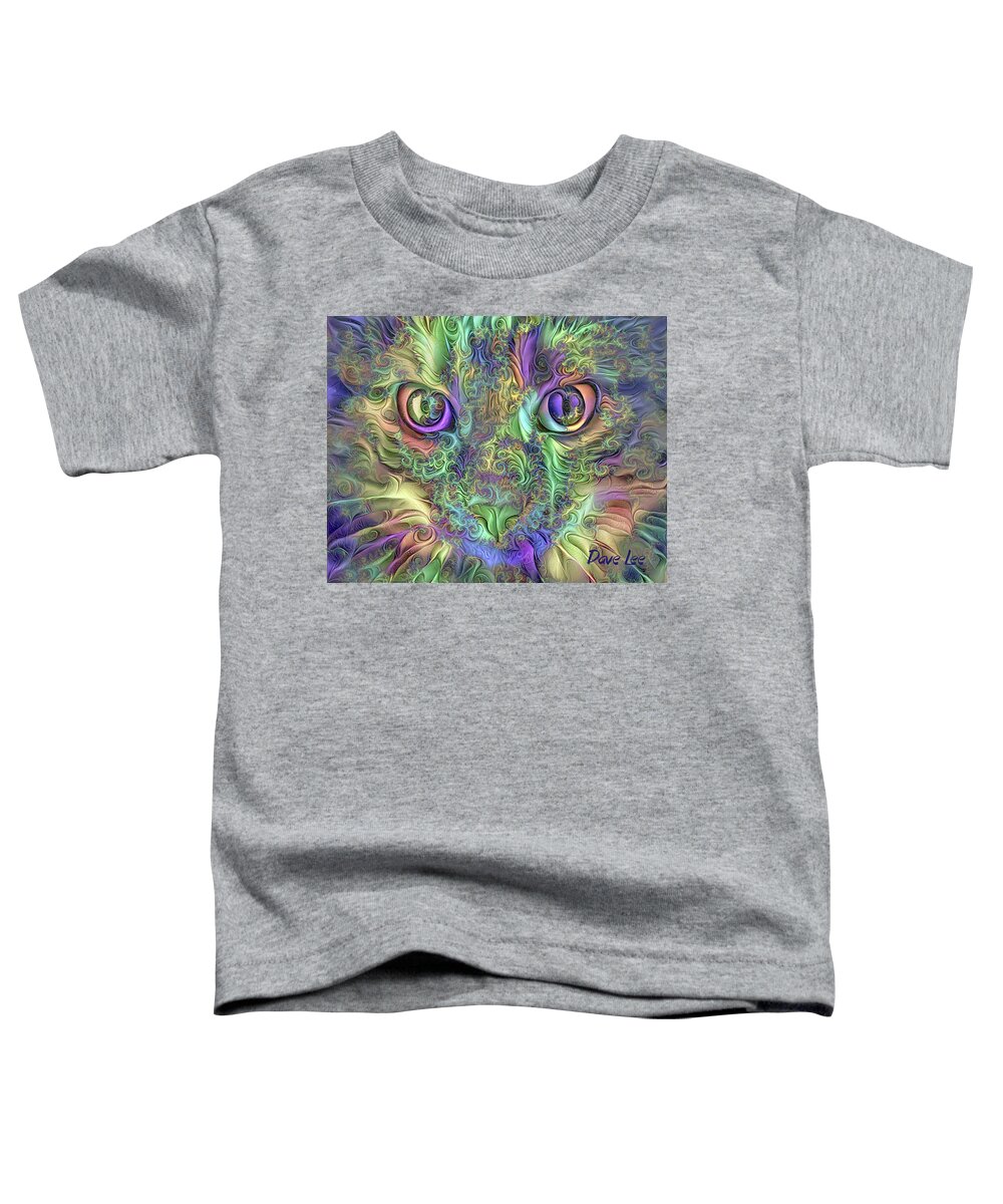 Cat Toddler T-Shirt featuring the digital art Those Eyes by Dave Lee
