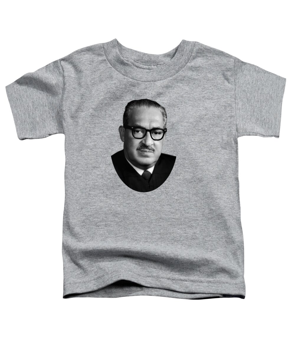 Thurgood Marshall Toddler T-Shirt featuring the photograph Thurgood Marshall Portrait - 1970 by War Is Hell Store